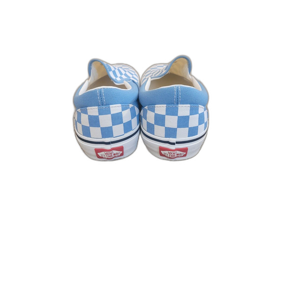 Vans Classic Slip-On Color Theory Checkerboard Blue White Men\'s 8.5 NIB